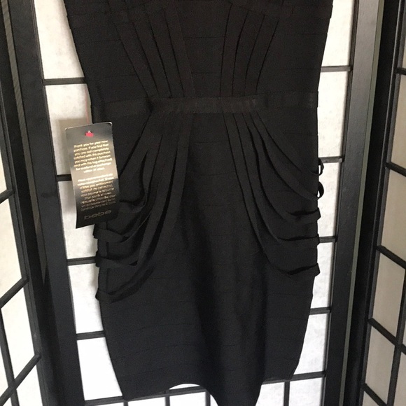 BEBE BANDAGE BLACK DRESS NWT SZ S - Picture 6 of 8
